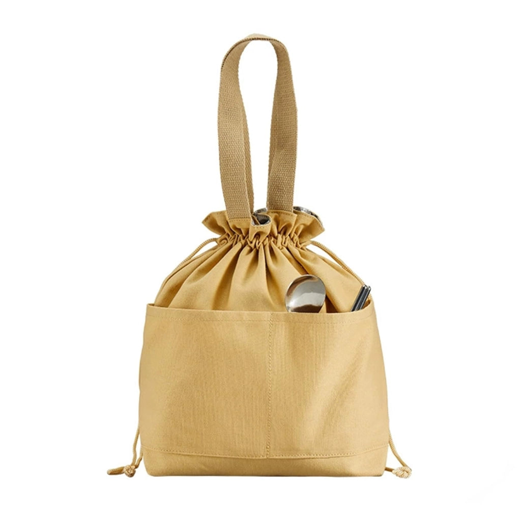 Borsa termica per il pranzo da 8 litri, con coulisse, colore kaki