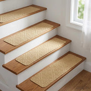 Tappeti per scale 15 pz 76 x 20 cm Beige Poliestere 42054638