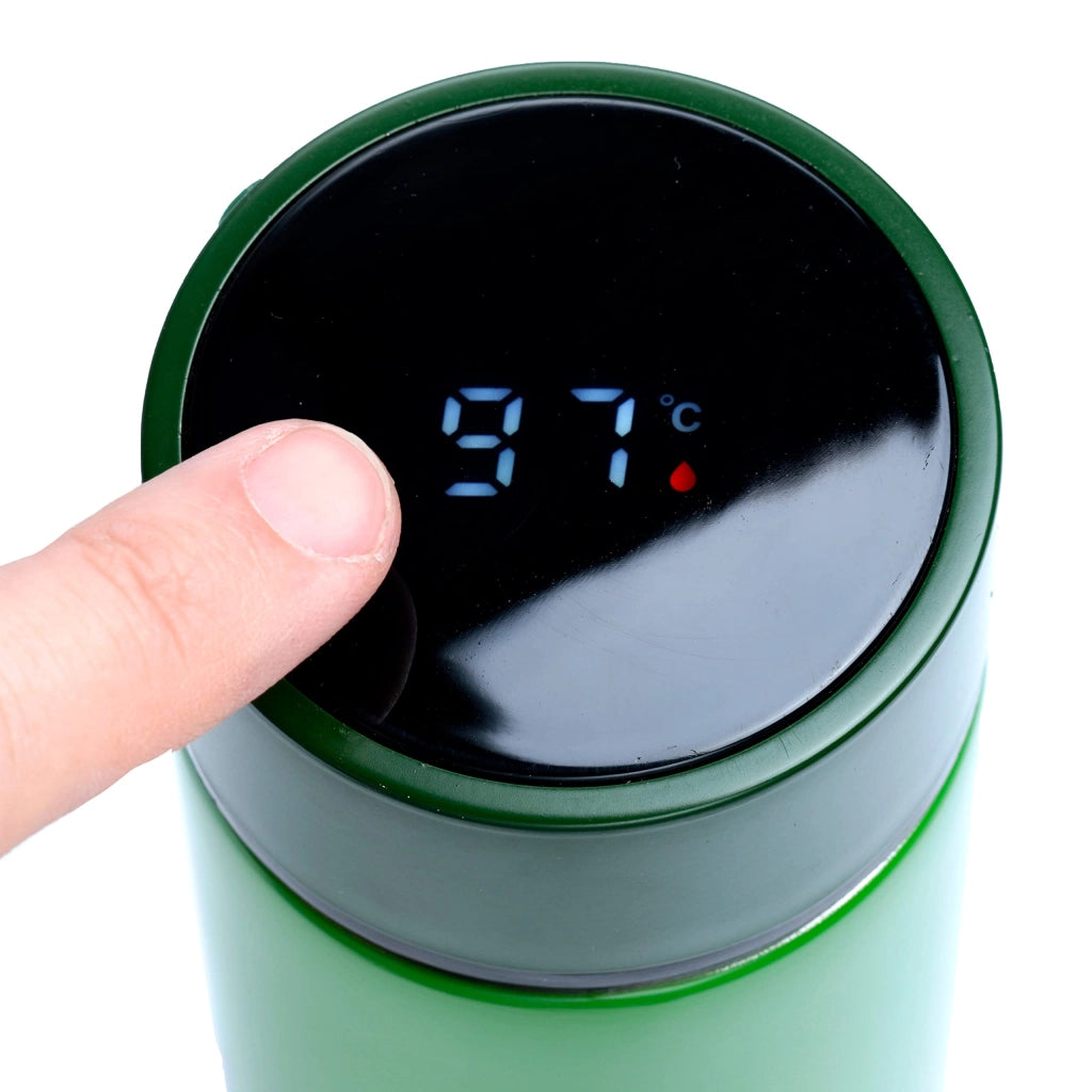 Borraccia termica da 450 ml, acciaio inossidabile, design "creeper", con illuminazione LED