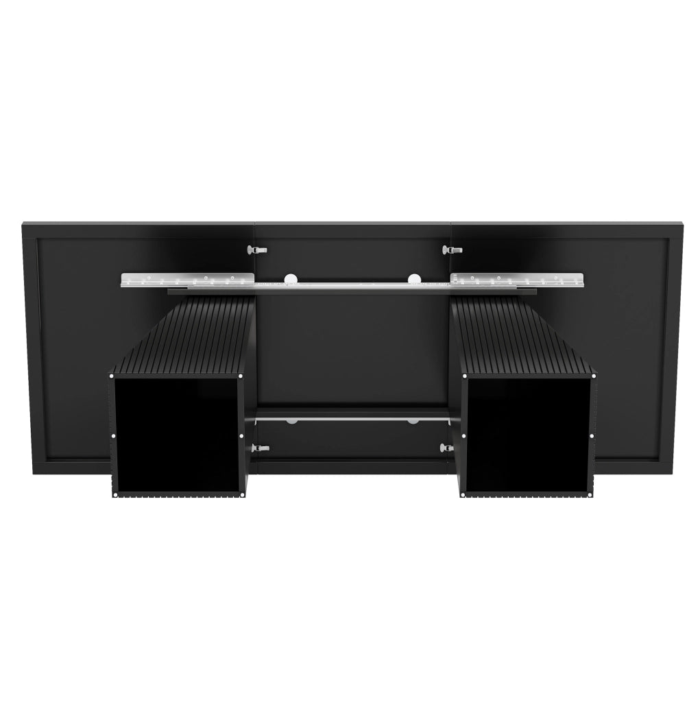 Tavolo da pranzo allungabile 120/160x80x76 cm in MDF/metallo nero; 46 posti