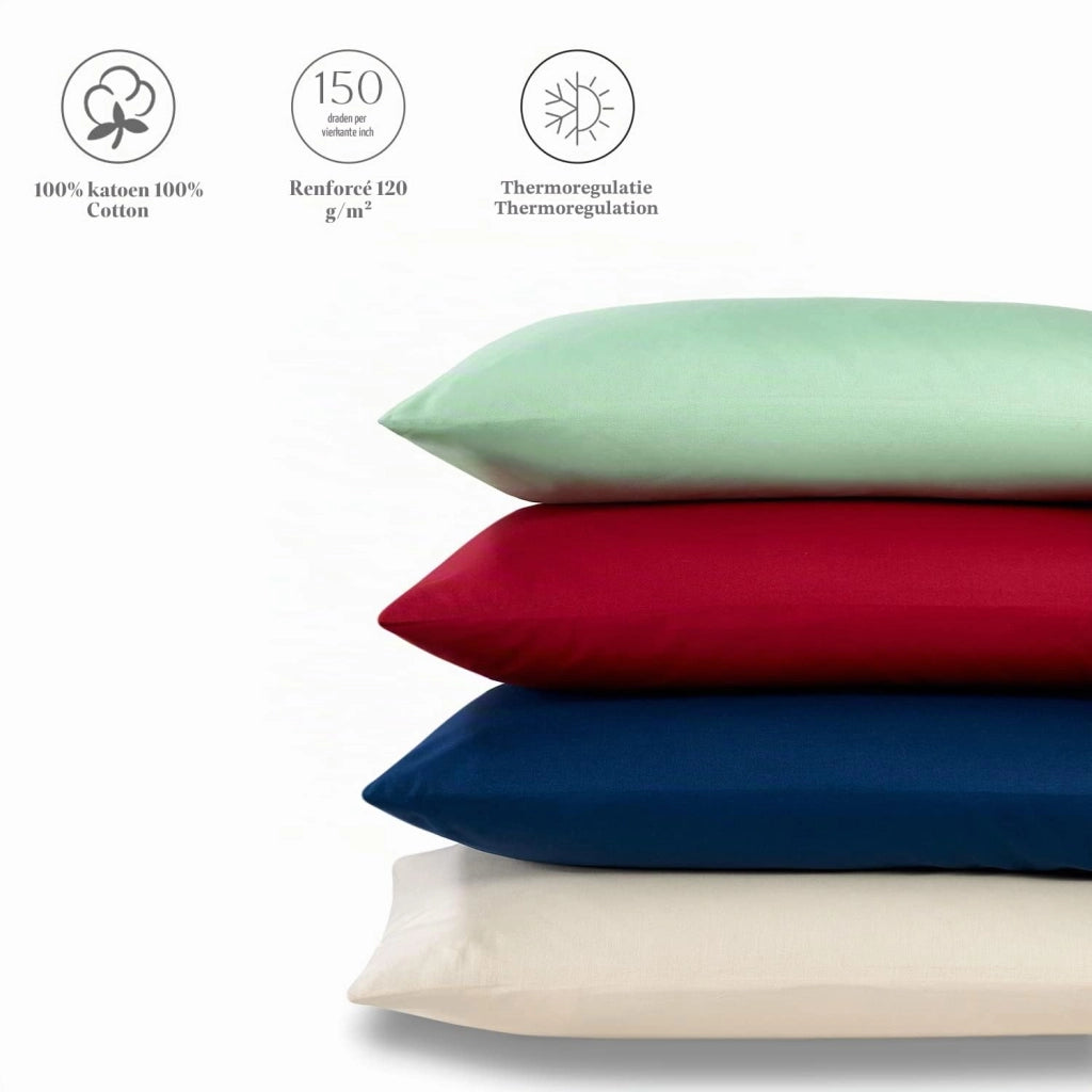 Coperte per cuscini, 60x60 cm, set da 2, 100% cotone, colore verde bosco