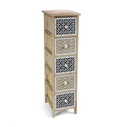 Cassettiera in legno 5 cassetti 26x32x98 cm