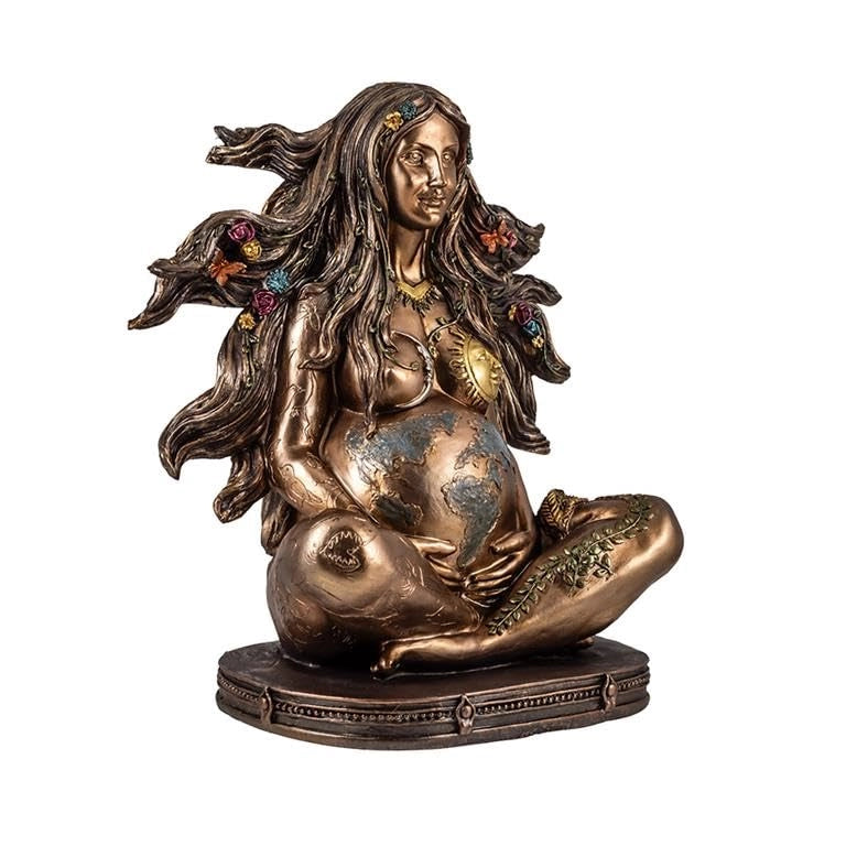 "Mutter Erde", statuetta in resina dipinta a mano, altezza 30 cm