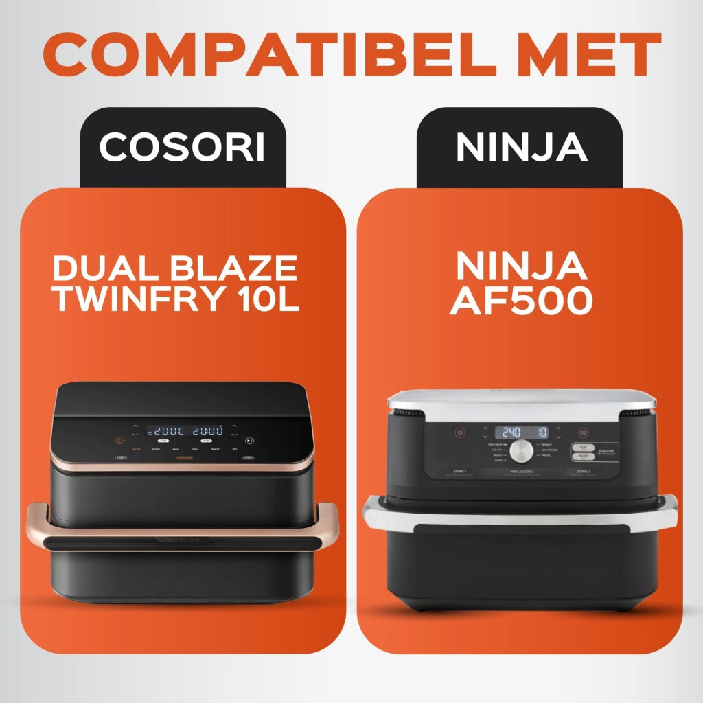 Accessori per friggitrice ad aria, set da 15 pezzi, compatibili con Ninja Foodi Flexdrawer da 10,4 litri
