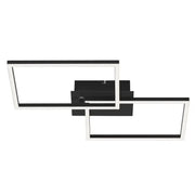 Applique/plafoniera LED Frame 2×15W 1650 lm CCT 50×39 cm nera dimmerabile con telecomando
