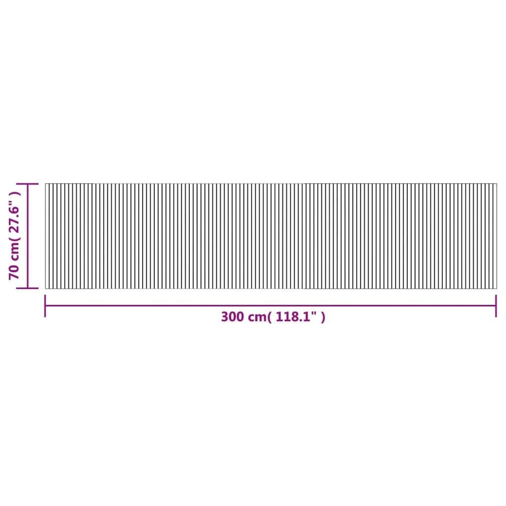 Tappeto Rettangolare Nero 70x300 cm in Bambù