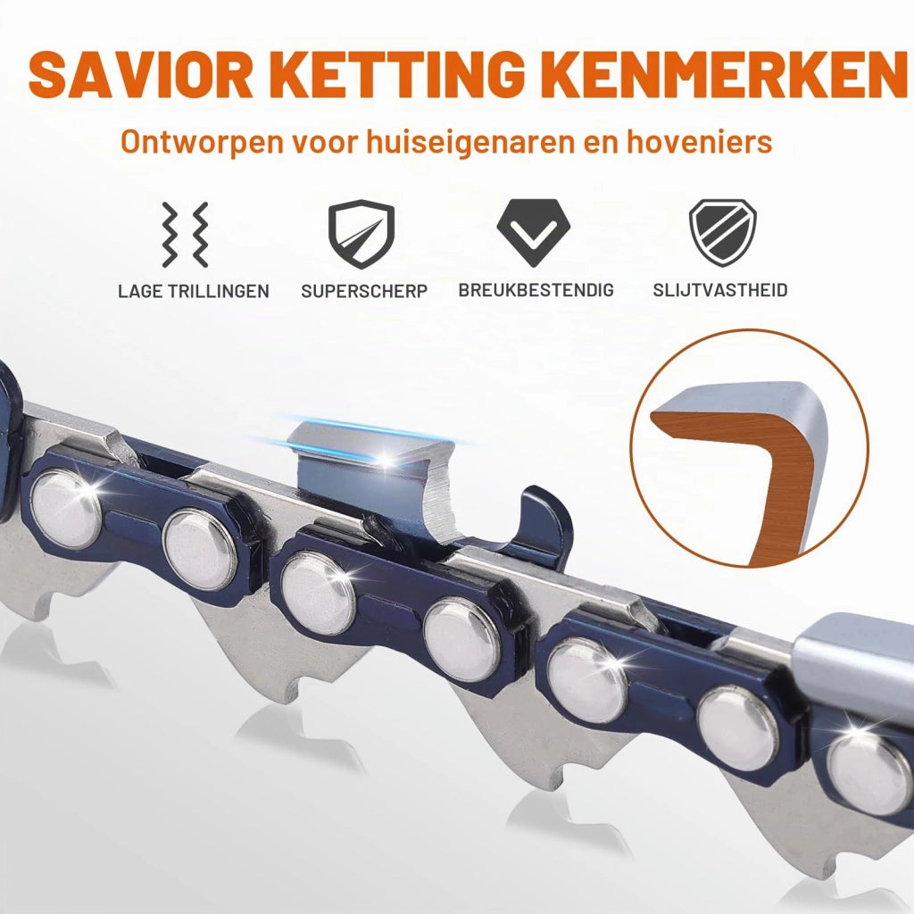 3 pezzi catene per sega .325" 1,5 mm 76 TG per barra 50 cm, catene a basso contraccolpo, compatibili con Timberpro, Hyundai, Fuxtec, Dynamac e altri