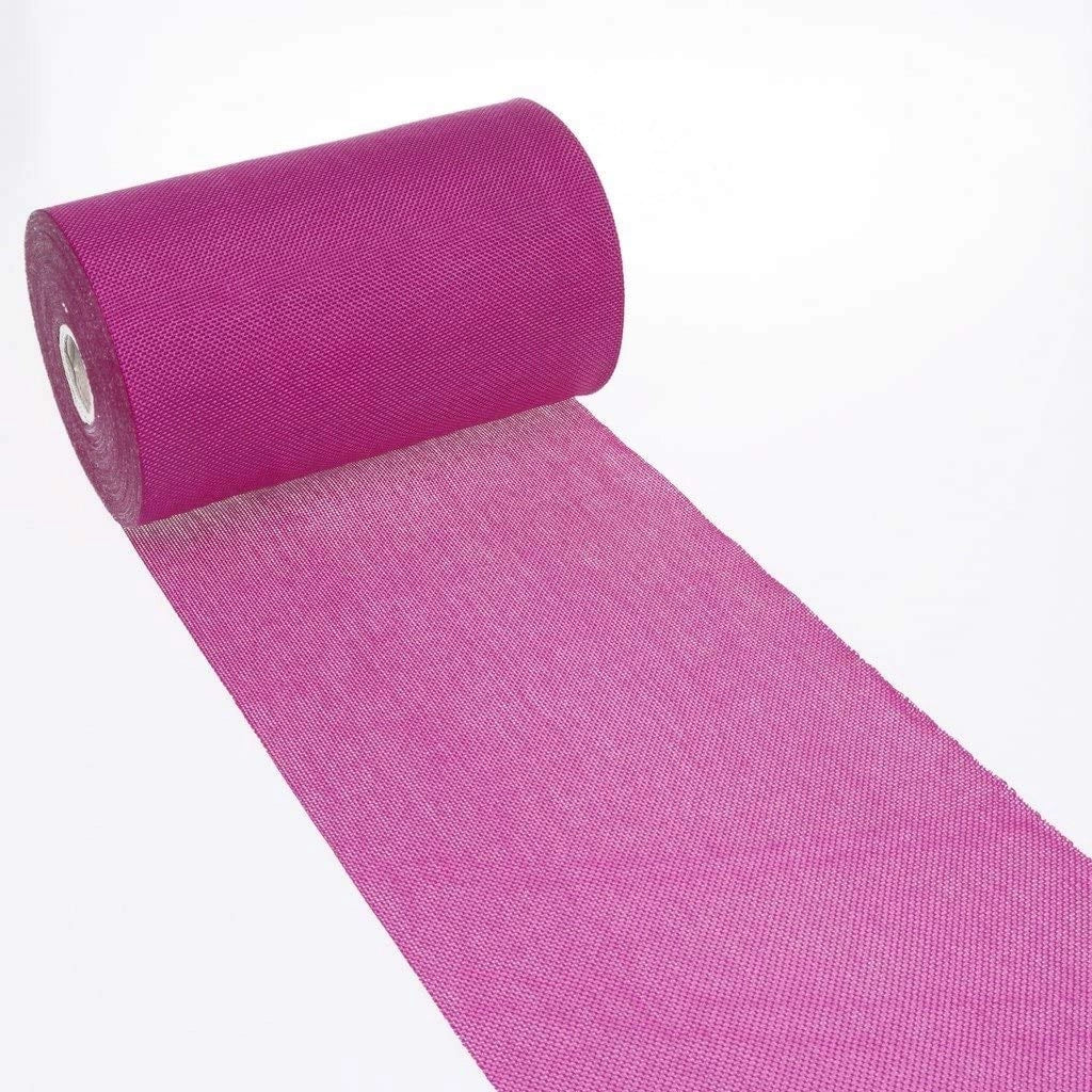Tovaglia effetto lino, rosa, 20 cm x 5 m