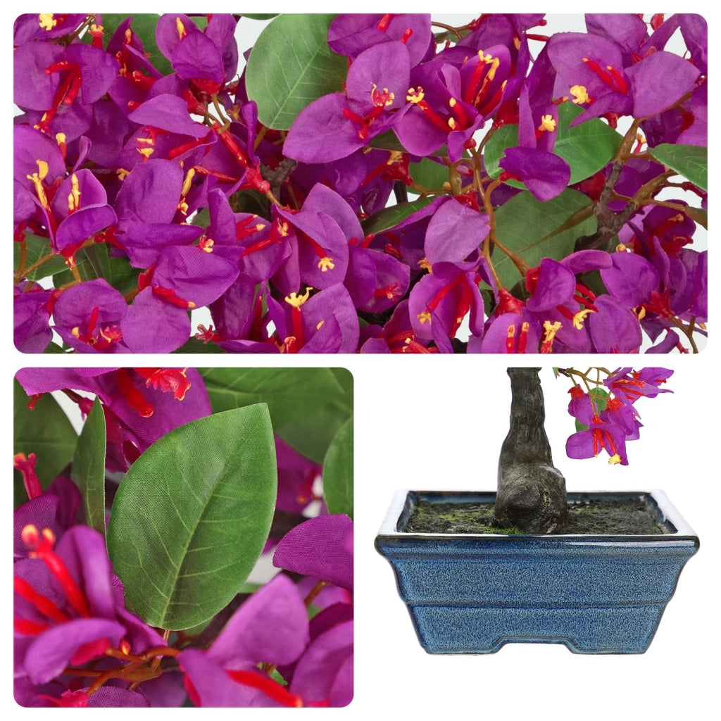 Pianta artificiale Bougainvillea in vaso di Vetroceramica, 47 cm, color lilla/rosa