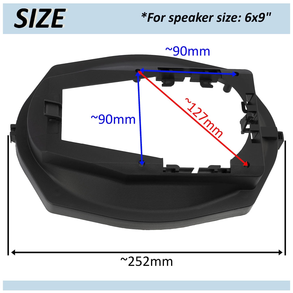 Kit di adattatori per altoparlanti per auto da 6x9", da installare nella tasca portaoggetti, compatibile con BMW Serie 3