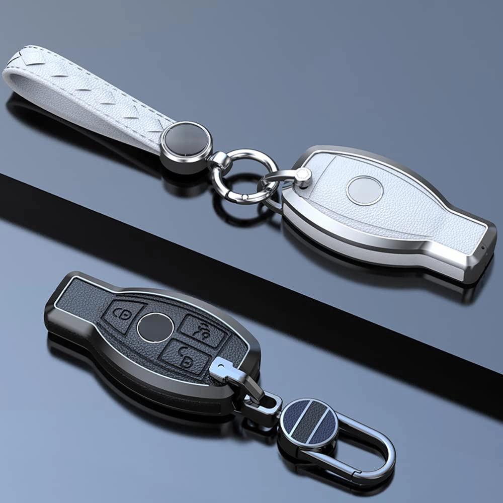 Custodia per chiave Mercedes Keyless Go, 3 pulsanti, colore rosso