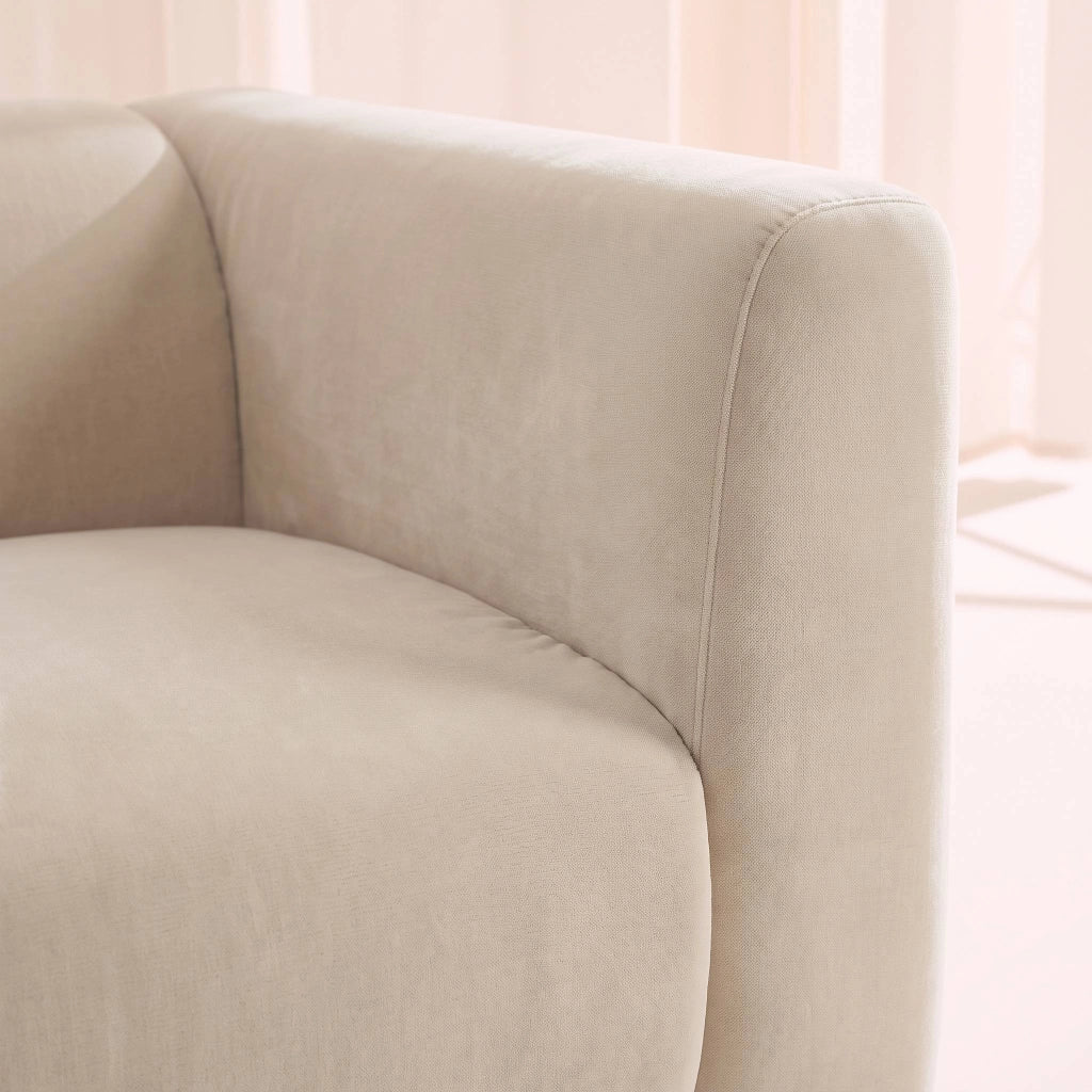 Divano in tessuto, 4 posti, beige