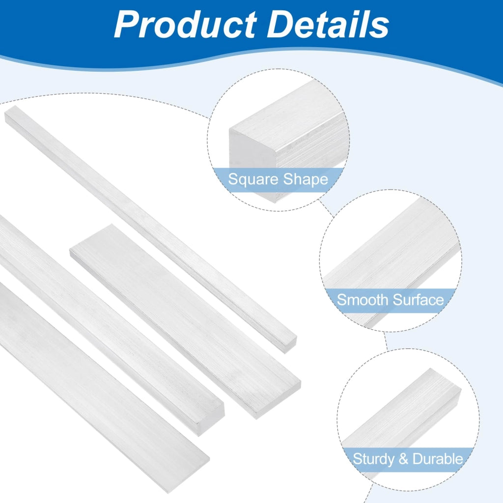 Piastra in alluminio, dimensioni 5x100x305 mm, lega 6063, 1 pezzo