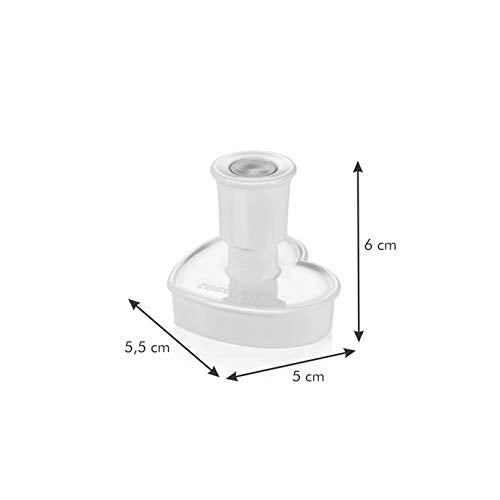 Stampini per biscotti con motivo, set da 3 cuori, plastica, 5,5x5x6 cm