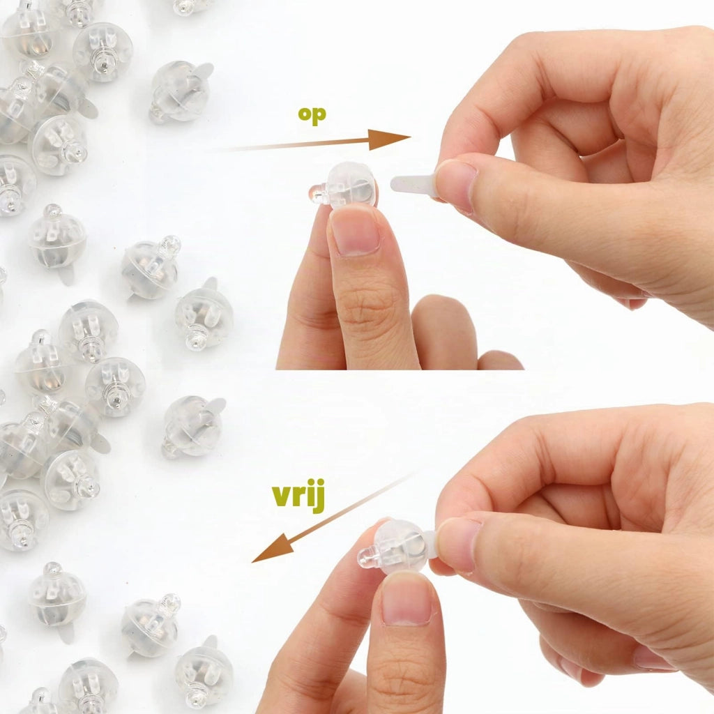 Mini luci a LED a forma di palloncino, colore giallo, confezione da 30 pezzi, diametro 1,4 cm