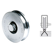 RUOTA PER CANCELLI GOLA A 'U' ø 100 1 cuscinetto 310 h.gola 7,5 mm