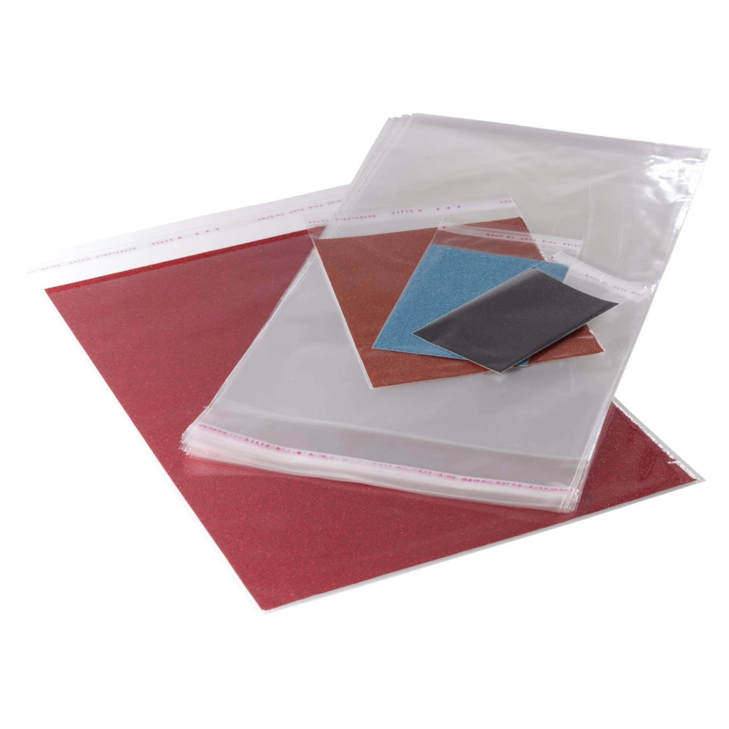 100 sacchetti in pellicola trasparente, 18x18 cm, richiudibili