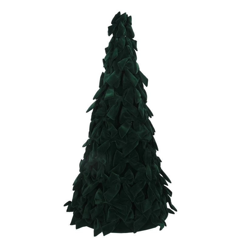 Albero velluto fiocchi verde cm ø40h80