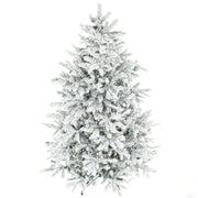 Albero di Natale Artificiale Innevato 180 cm Rami Realistici Facile da Montare con Base in Metallo Pieghevole per Casa