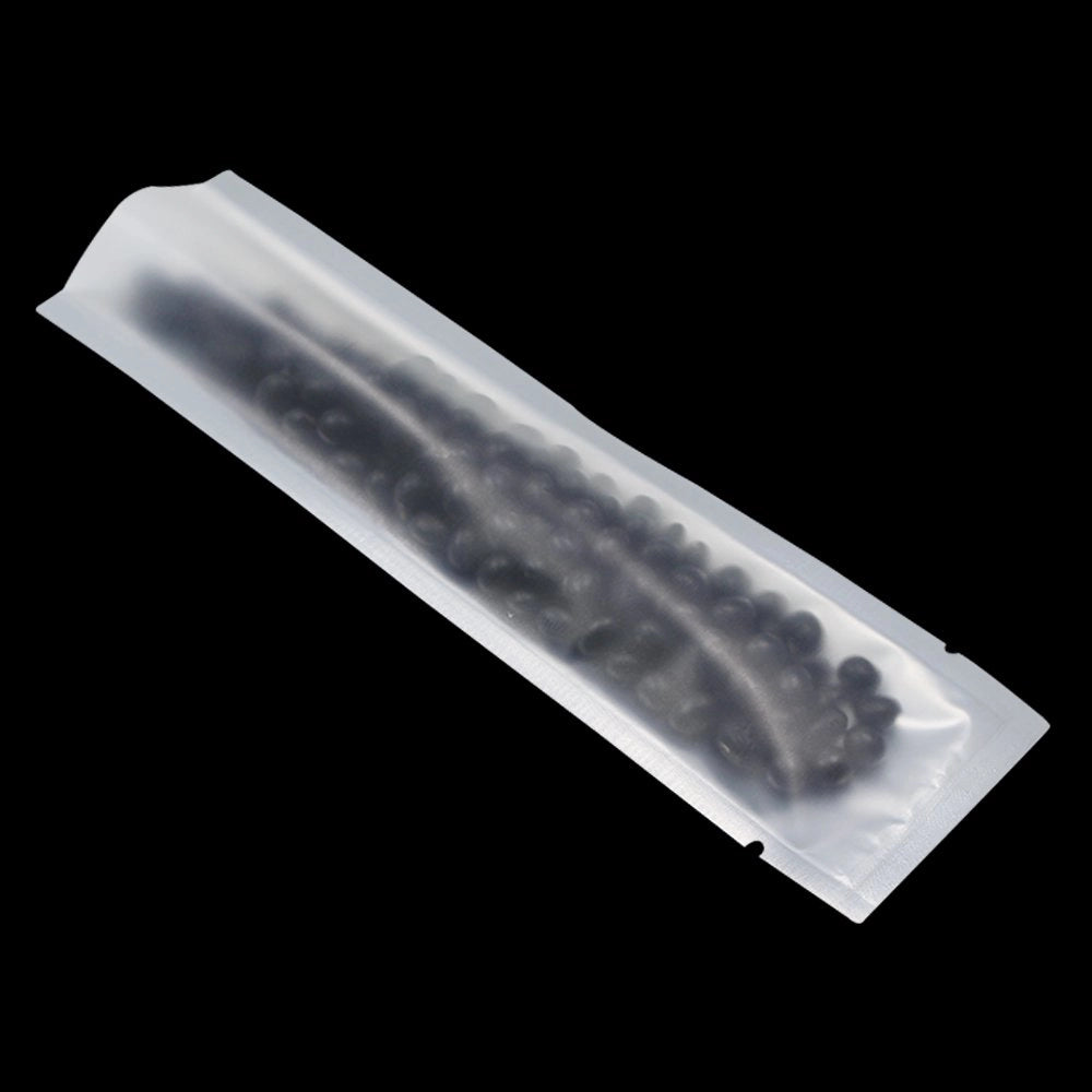 100 sacchetti sottovuoto in mylar, dimensioni 5,5 x 25 cm, spessore 0,12 mm