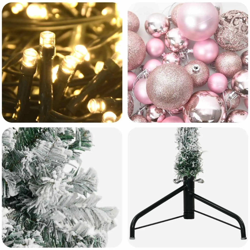 Albero di Natale artificiale con palline 210 cm 300 LED 3461018