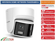 HIKVISION DS-2CD2347G2P-LSU/SL TELECAMERA IP PANORAMICA 4MP COLORVU 180° DUAL LENS CON ALLARME ATTIVO AUDIO BIDIREZIONALE WDR 130DB H.265+, IP67