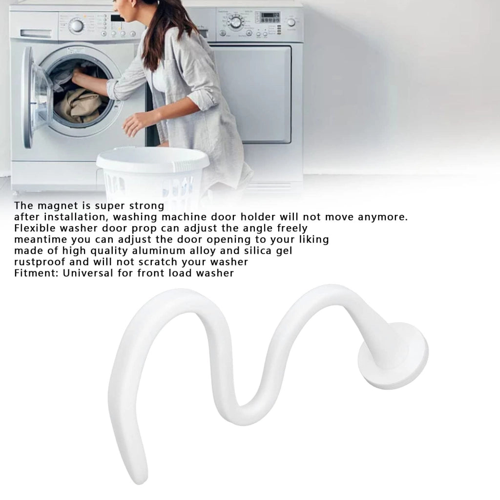 Fermalavello magnetico per lavatrice, flessibile, regolabile, bianco