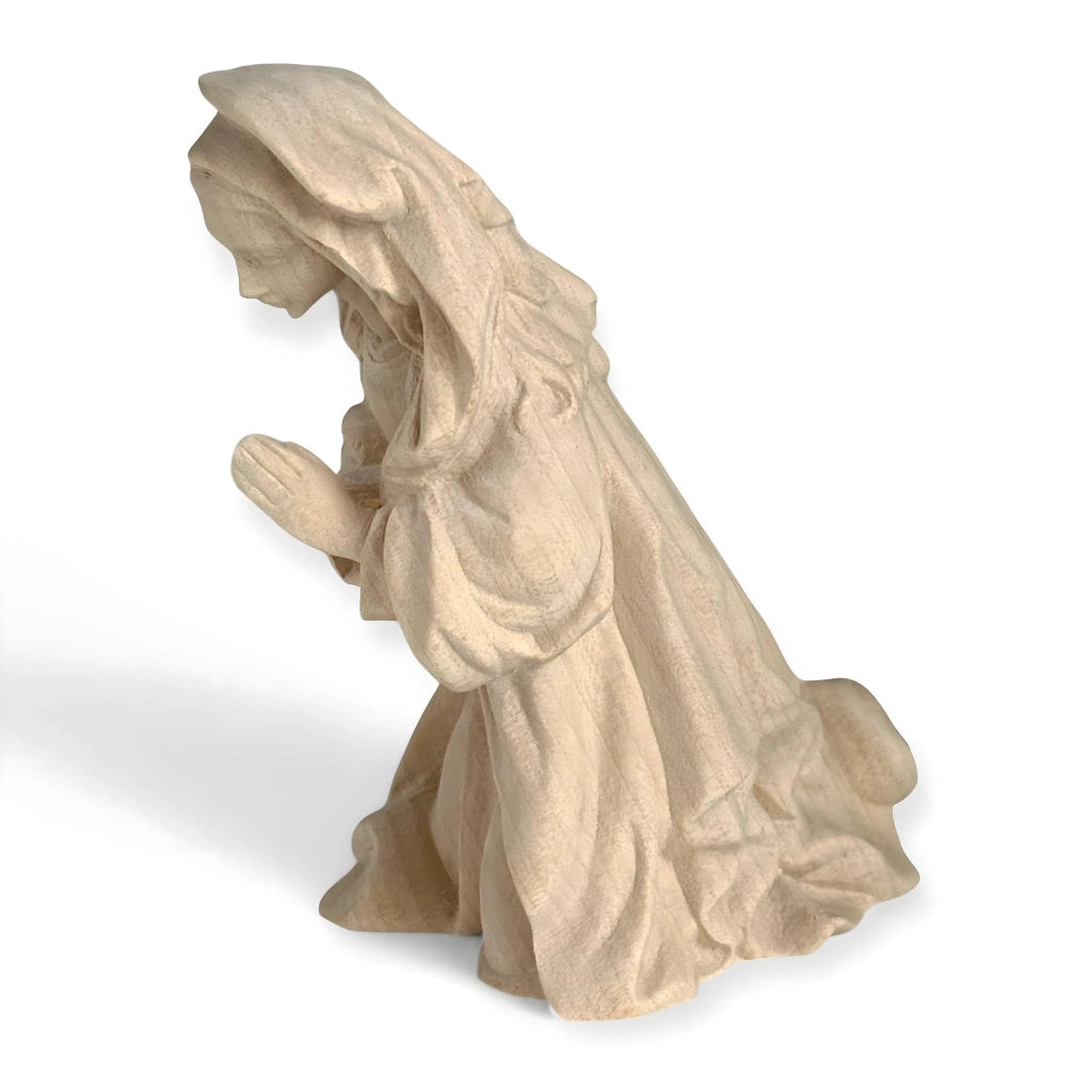 Figura per presepe, rappresentante la Madonna, in legno di acero, dipinta a mano, altezza 6 cm