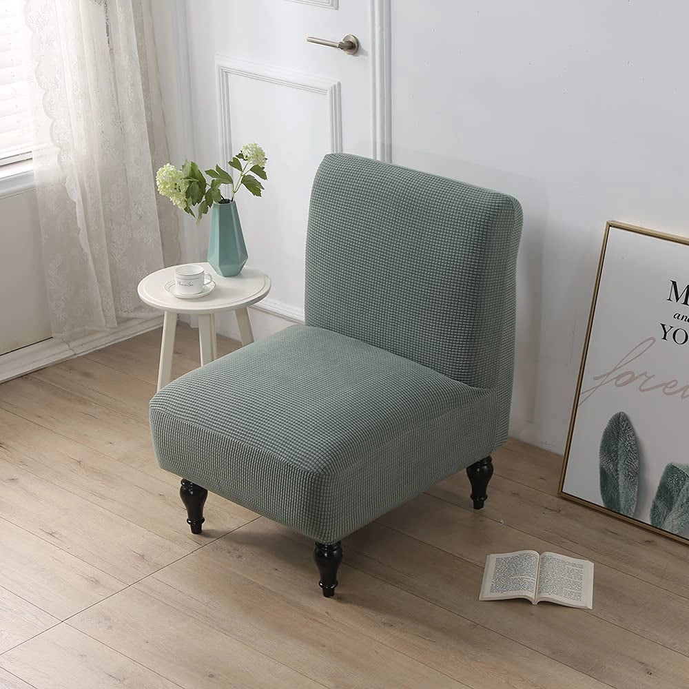 Copertura elastica per poltrona senza braccioli, per una persona, colore verde