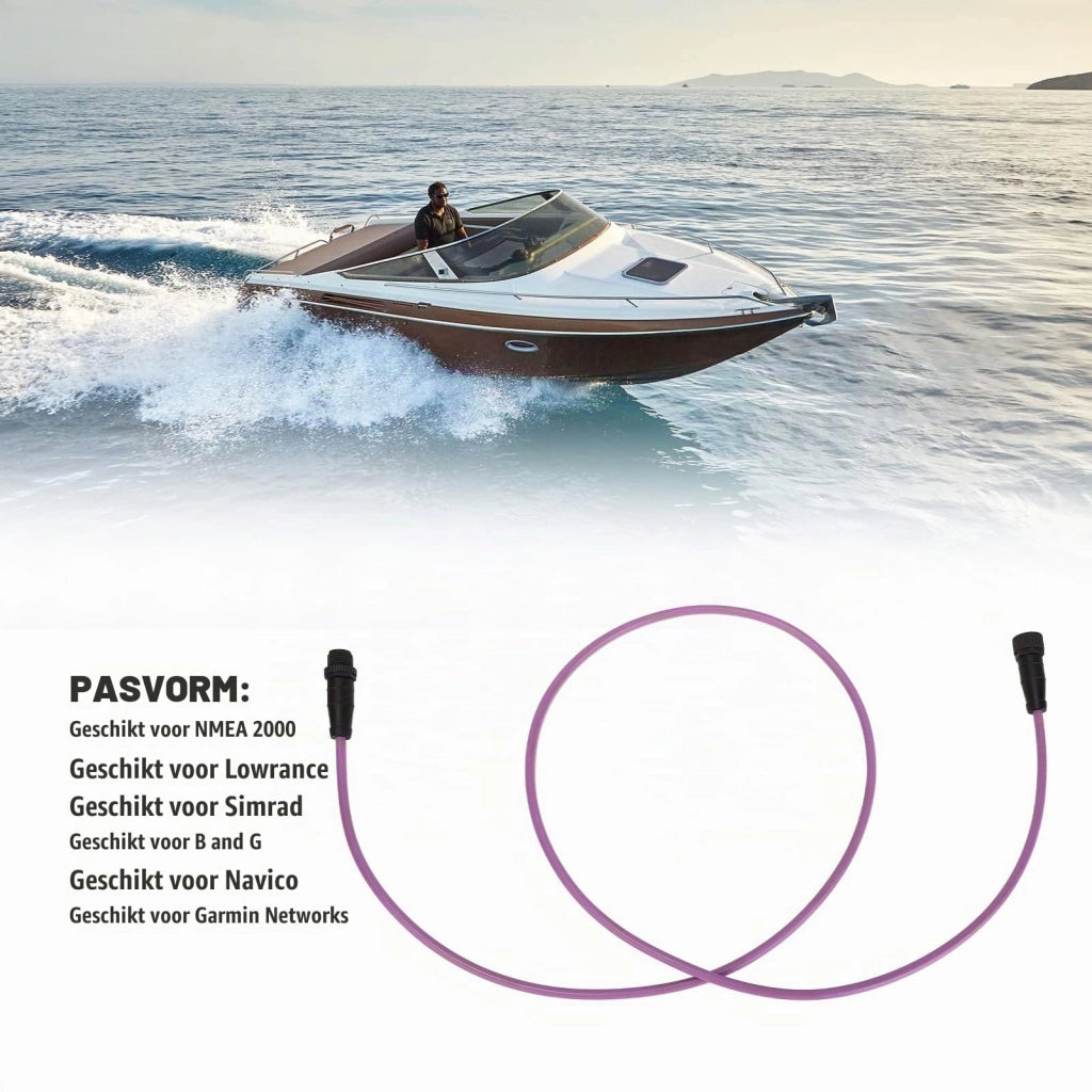 Cavo NMEA2000 a 5 pin, grado di protezione IP67, lunghezza 1 metro, cavo di collegamento secondario (backbone drop cable)