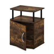 Tavolino ausiliario in legno composito, colore ambra/nero, 1 pezzo