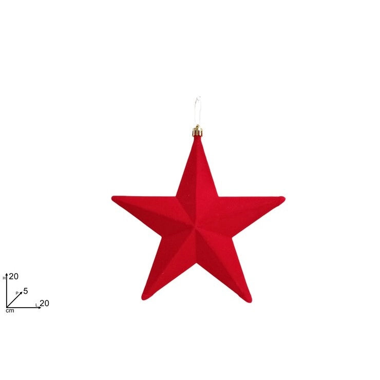 STELLA 20CM FLOCCATA ROSSA