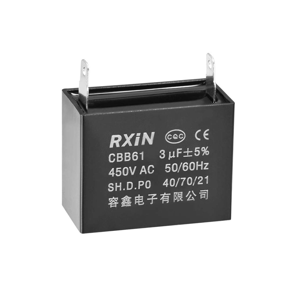 Condensatore CBB61, capacità 3 µF, tensione 450 V AC, per ventilatore a soffitto
