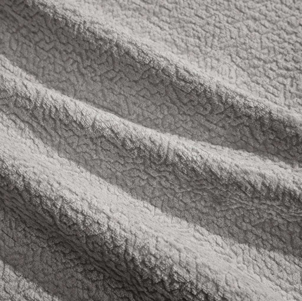 Divano 3 posti cloud 260x86x90 cm in ciniglia grigio chiaro con 2 cuscini, montaggio facile