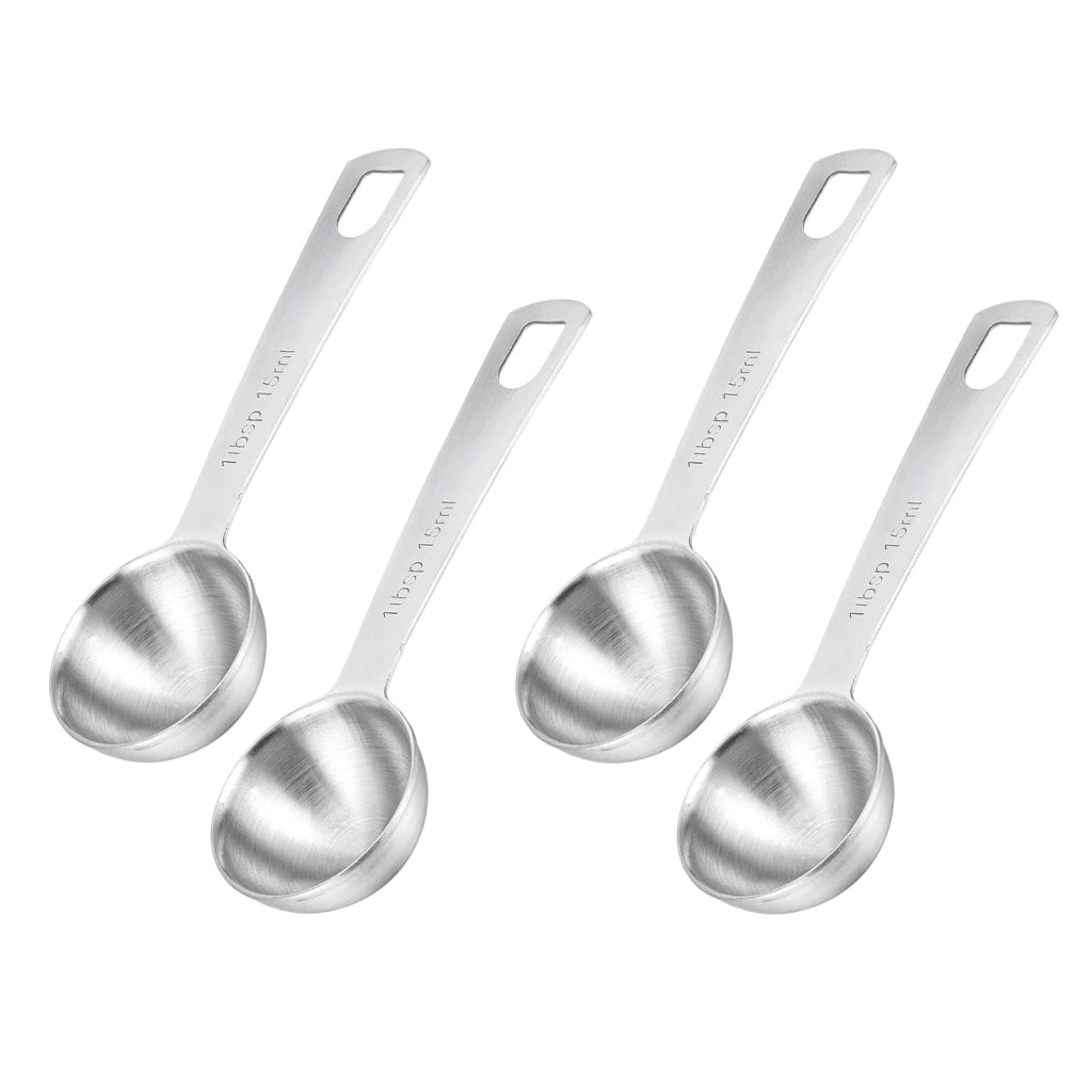 Set di 4 misurini, 15 ml mini misurini, misurino per caffè, porzionatore, misurino per spezie in acciaio inox, adatto per cottura e preparazione in cucina domestica