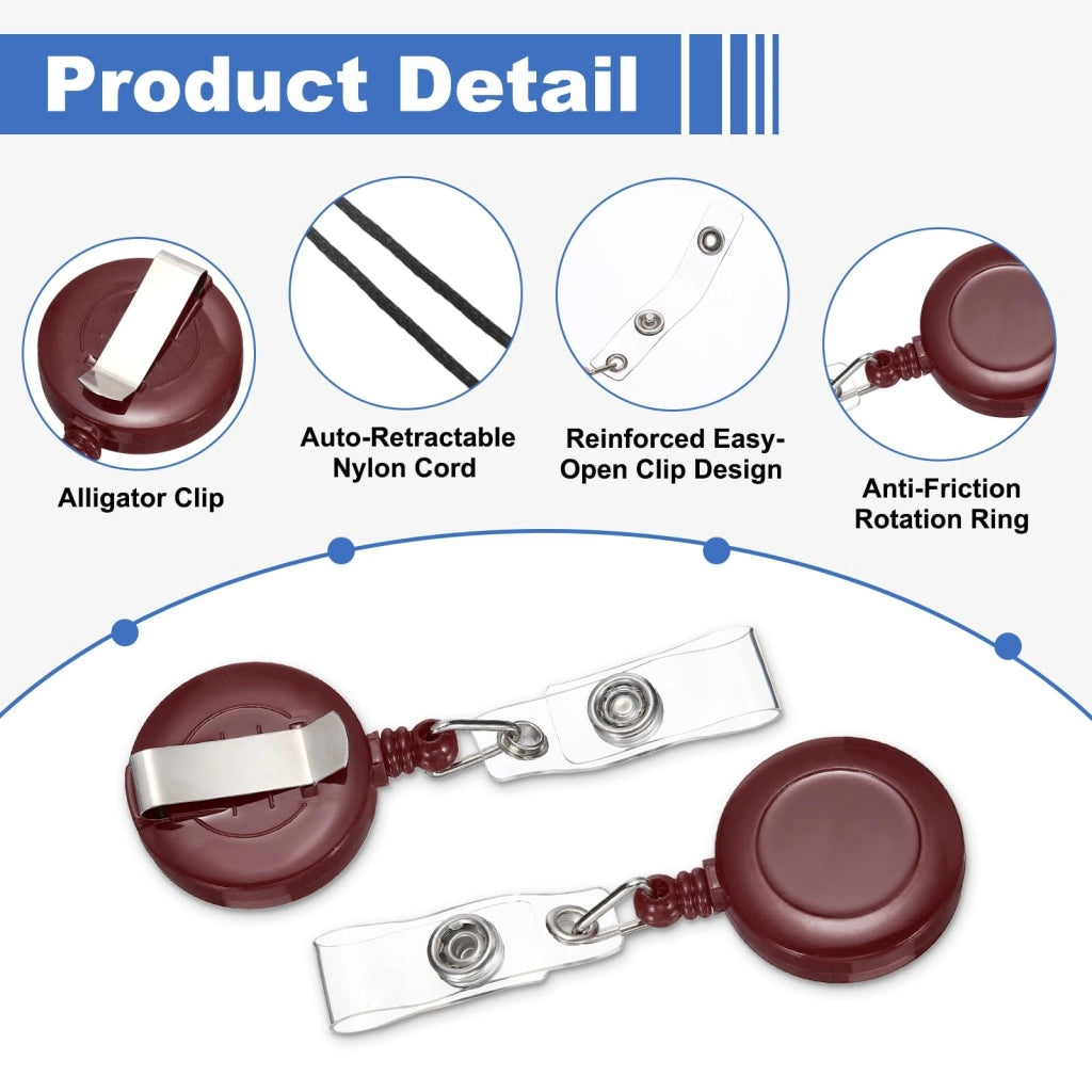 50 fascette identificative con clip retrattile, in polipropilene (PP), colore marrone, dimensioni 80x32 mm