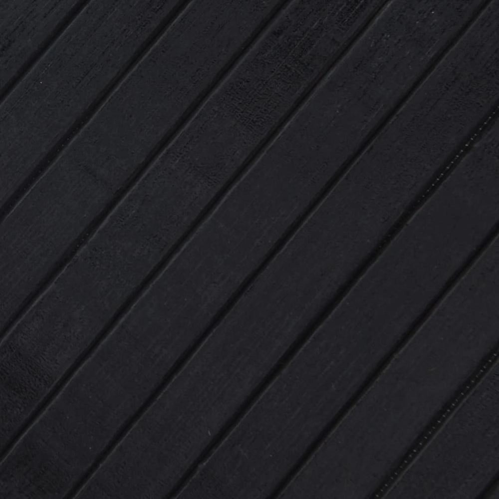 Tappeto Rettangolare Nero 80x200 cm in Bambù