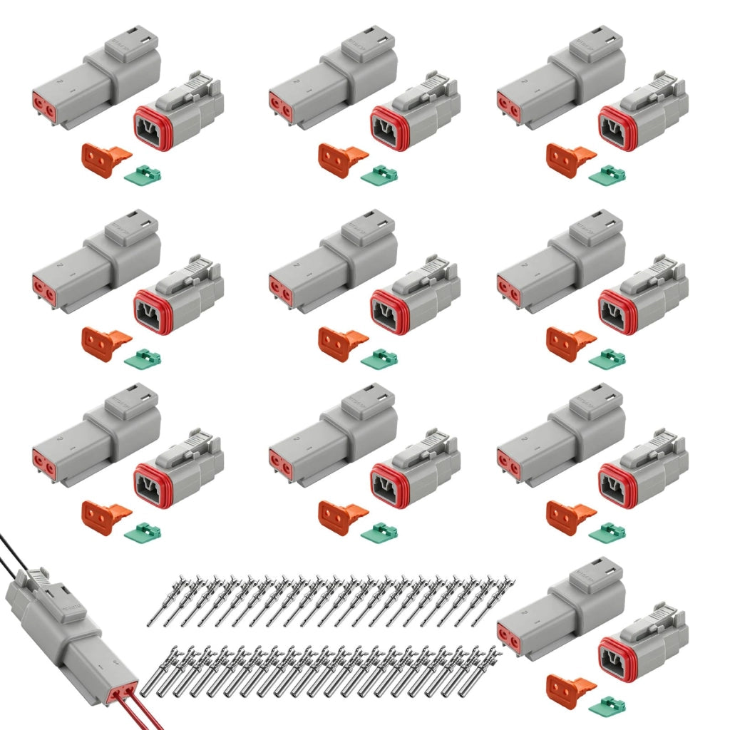 10 set di connettori a 2 poli, impermeabili, connettori DT