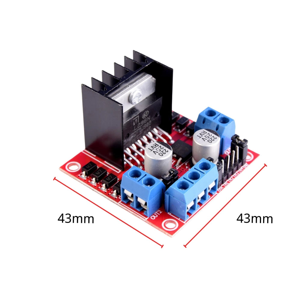Modulo driver per motori DC e motori passo-passo L298N, 2A