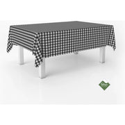 Tovaglia Vichy, 140x140 cm, antimacchia, colore nero