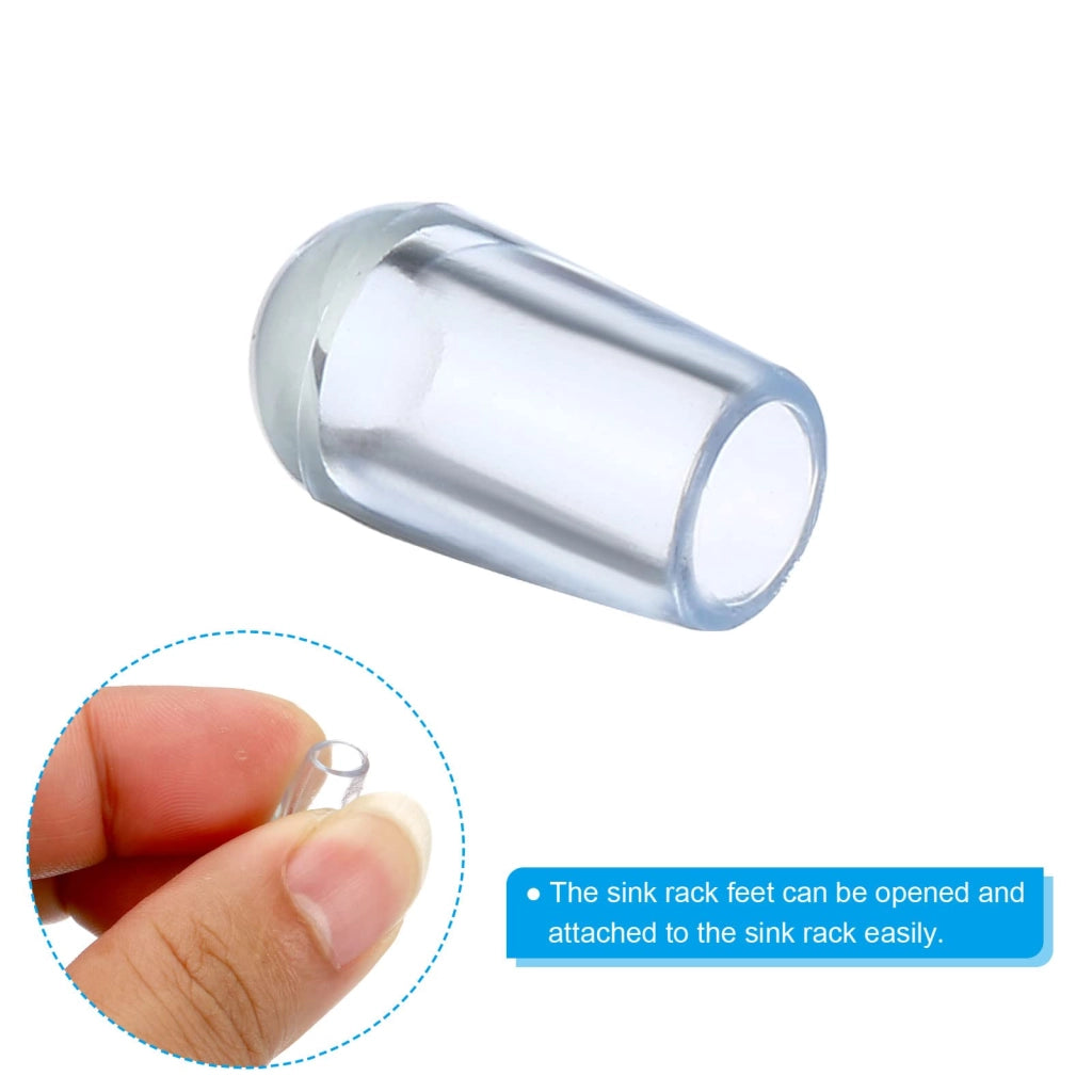 Supporti per griglie di lavello, 50 pezzi, 5x8 mm, plastica, trasparenti