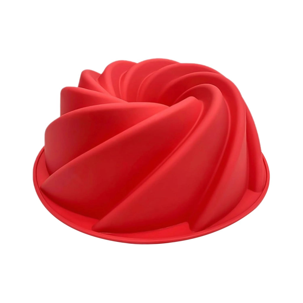 Stampo in silicone, rotondo, 10 x 24 cm, rosso, 1 pezzo