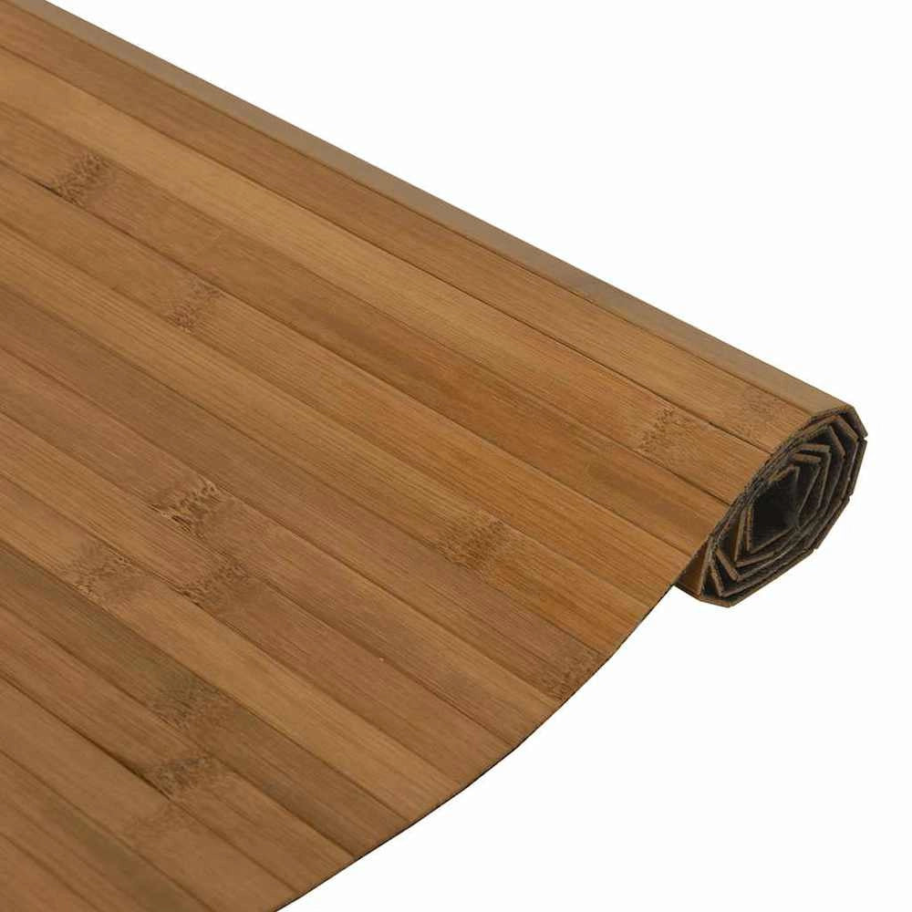 Tappeto Rettangolare Marrone 100x400 cm in Bambù