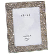 Cornice in resina, color argento, dimensioni 26x1,5x30,5 cm, per foto da 20x25 cm