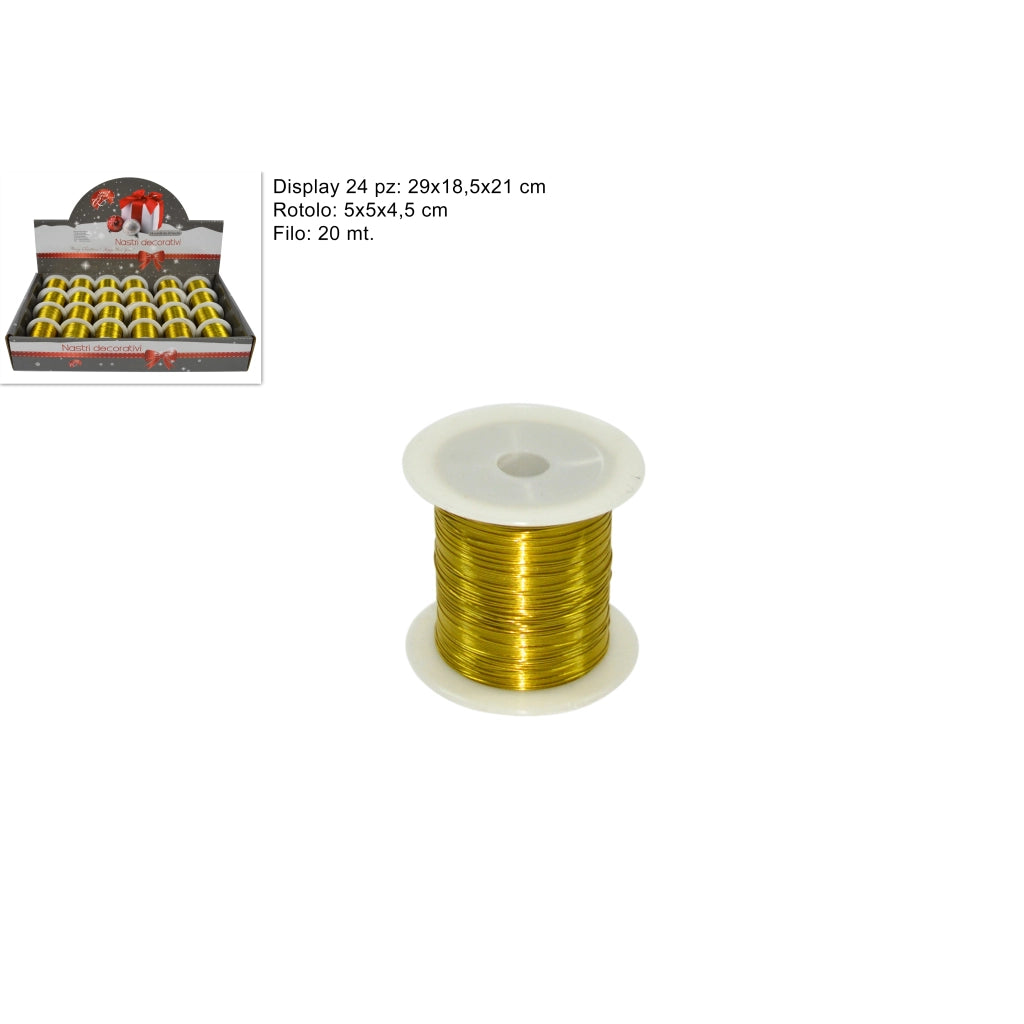 FILO METALLO 20 MT IN DISPLAY ORO.