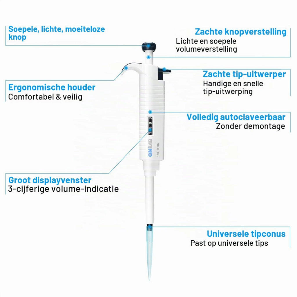 Micropipetta, monocompartimento, regolabile, da 5 a 50 µl