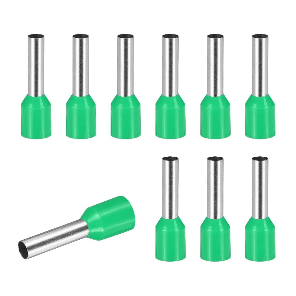 Connettori a crimpare in rame, 100 pezzi, calibro 12 AWG, colore verde