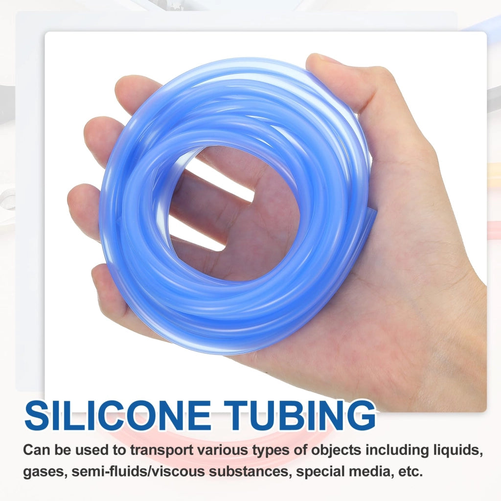 Tubo in silicone 4x6 mm, resistente alle alte temperature, colore nero, lunghezza 5 metri