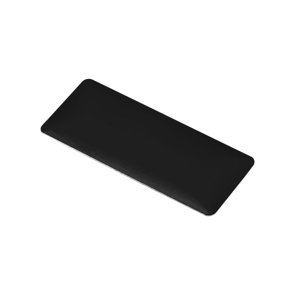 Piastre laser in alluminio, 10 pezzi, dimensioni 5x2,2 cm, colore nero, autoadesive