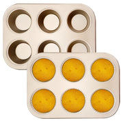 Set da 2 teglie per muffin Acciaio al carbonio, antiaderenti, dimensioni 26,5 x 18,5 cm